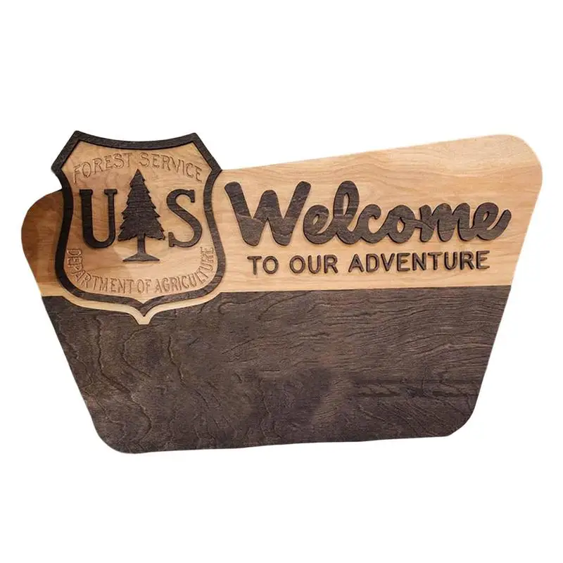 

National Park Adventure Sign 38cm Camp Board For Park Themed Decoration Home Window Wall Decor For Outdoor Activity And