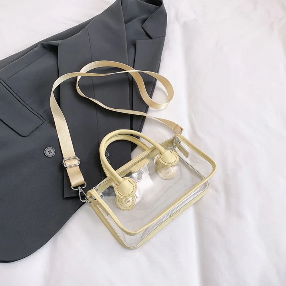 

Прозрачная сумка через плечо с регулируемым ремешком, женская сумка большой емкости на молнии, водонепроницаемая прозрачная сумка через плечо