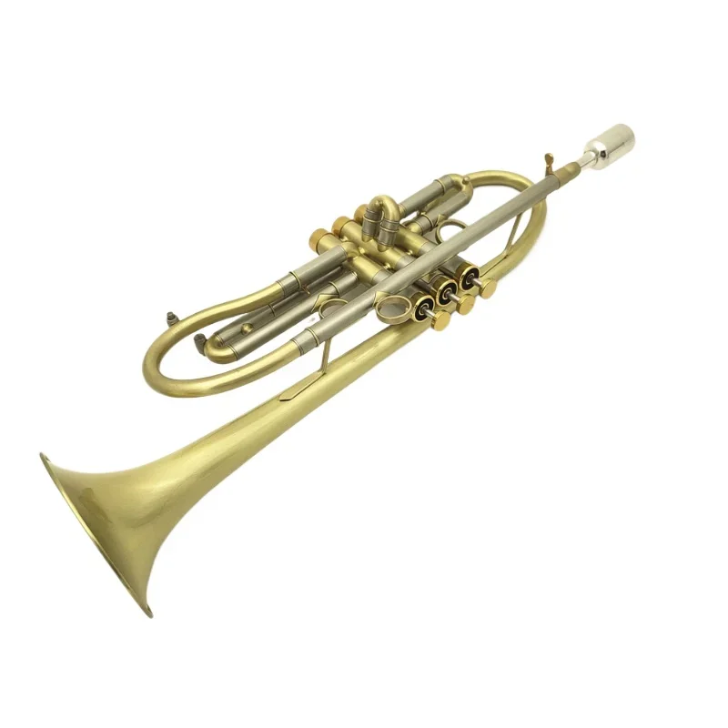 

New Arrival Trumpet Bb Tune Brass Gold Plated Surface Professional Music Instruments With Case Free Shipping
