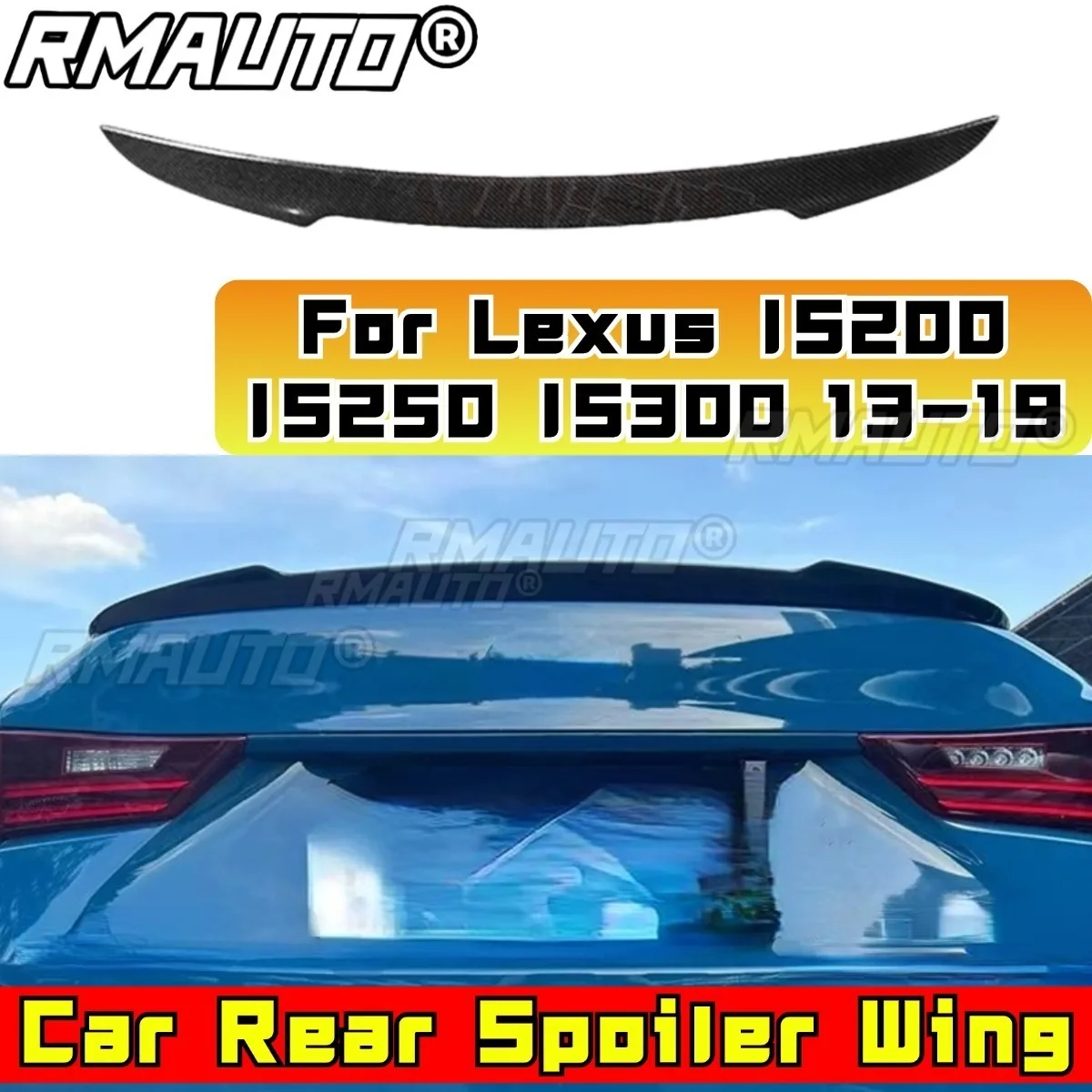 

For IS200 IS250 IS300 Car Rear Roof Trunk Spoiler Car Accessories For Lexus IS200 IS250 IS300 2013-2019 Car Roof Trunk Wing