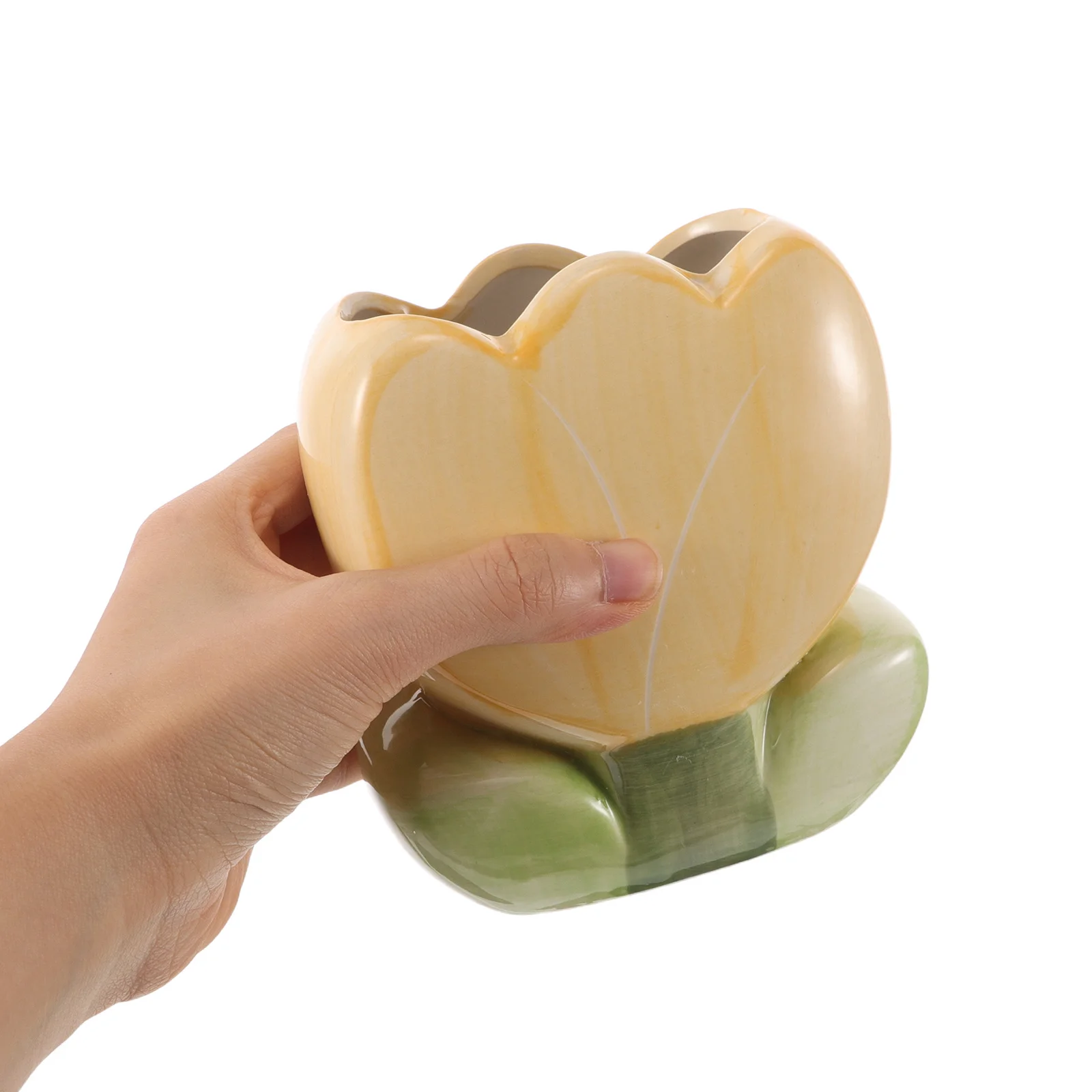 

Cartoon Pen Holder Cute Decoration Desk Organizer Holders Cup Ceramic Tulip for