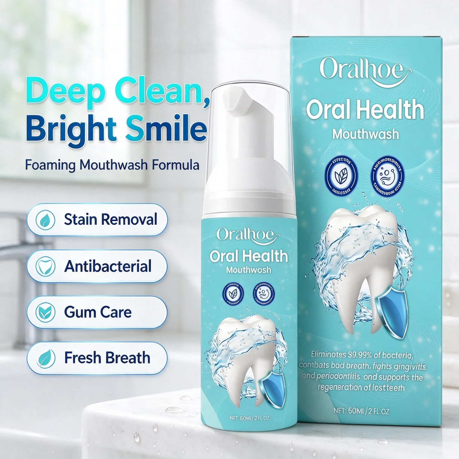 Teeth Whitening Mousse Foam Toothpaste Deep Cleaning Remove Yellow Cigarette Stains Fresh Breath Oral Hygiene Dental Care