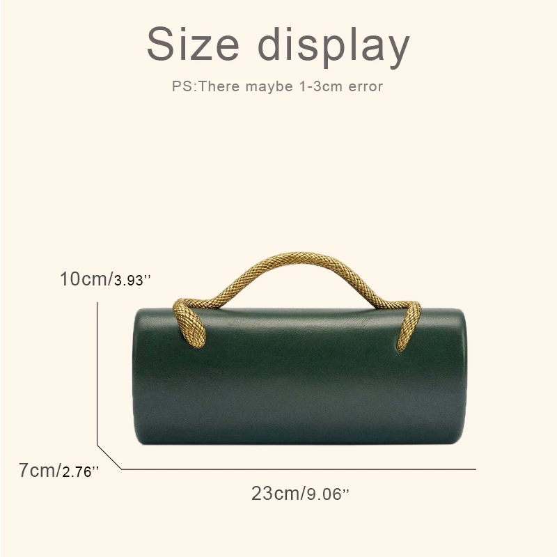Vintage Round Box Type Evening Clutch Bags For Women Luxury Designer Handbags Purses 2026 New In PU Metal Handle Chain Shoulder