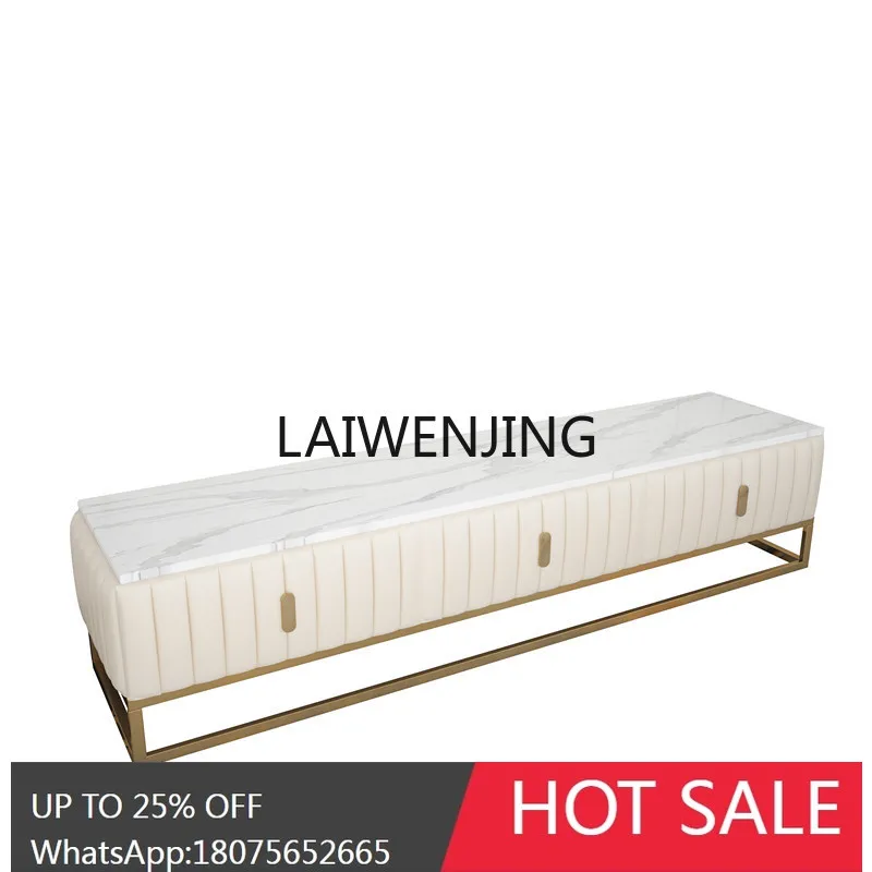 Nordic marble light luxury TV cabinet coffee table combination TV cabinet long table