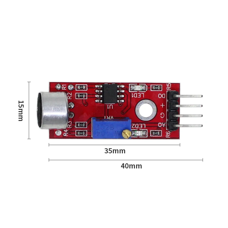 

Microphone Sound Sensor Module Analog Sound Microphone High Sensitivity Sound Detection Module