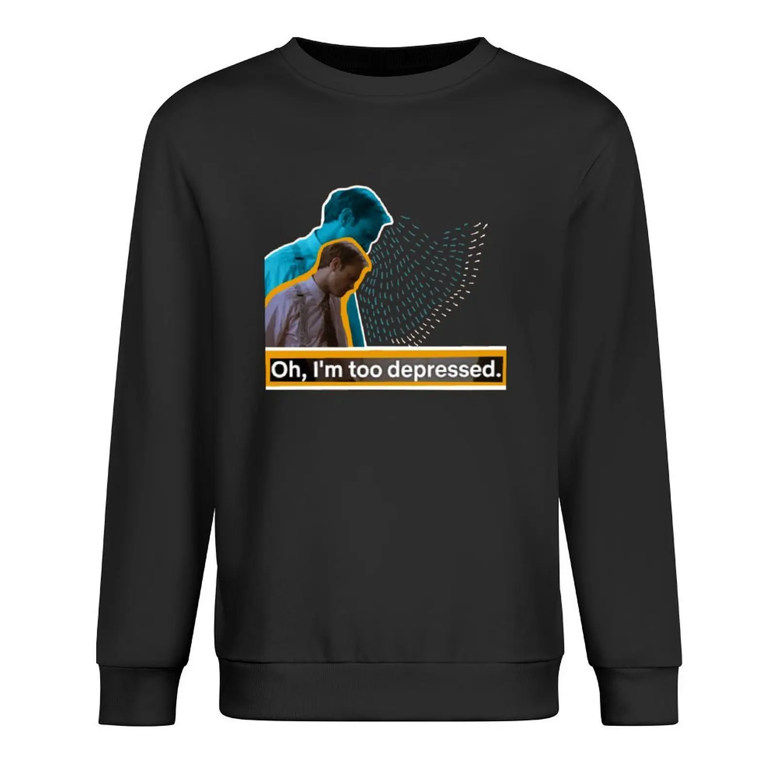 

depressed niles Pullover korean clothes graphic t shirts men japanese style clothes for men sweatshirt