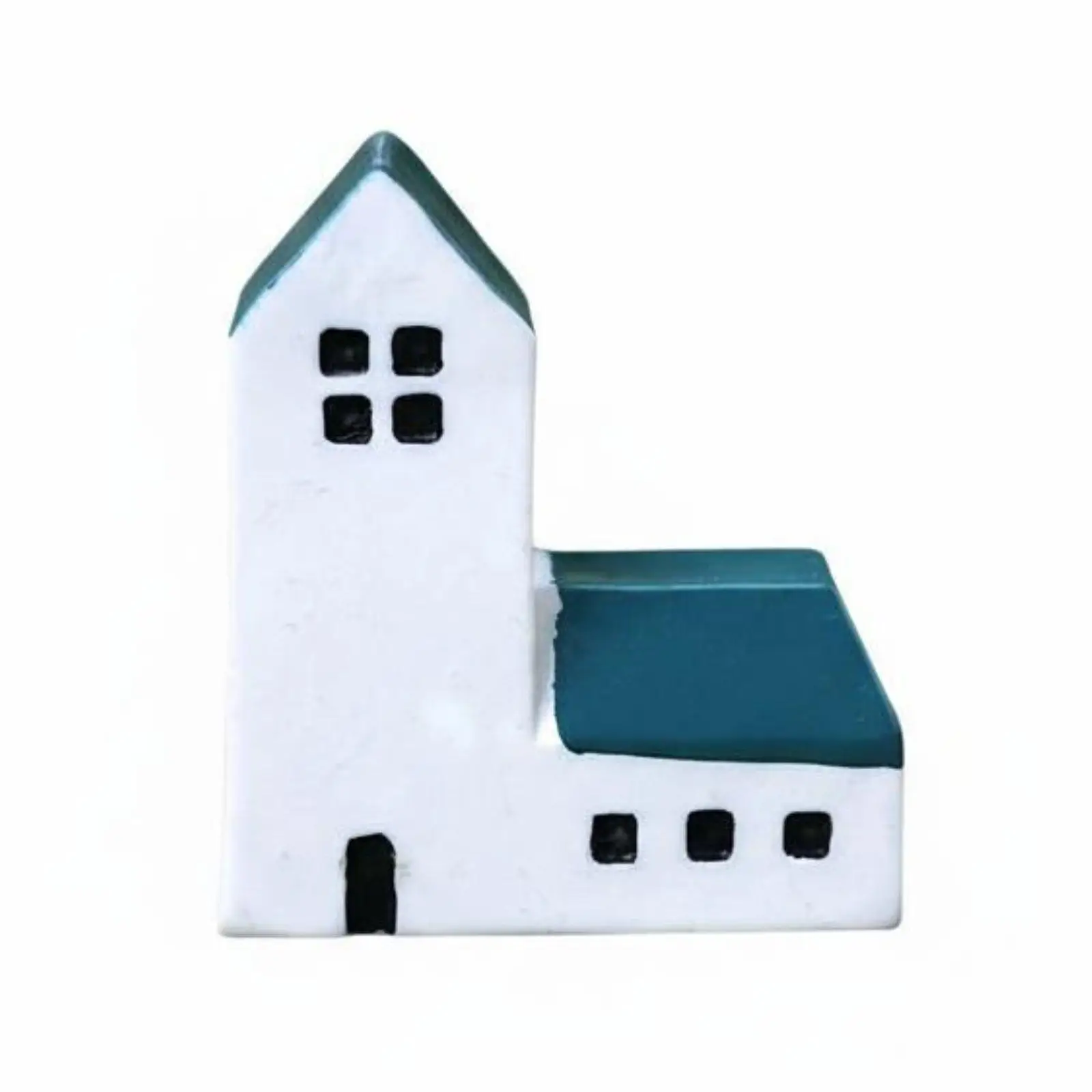 Craft House Asian Style Mini House Resin Model Whimsical Decor for Decoration Garden and Bonsai Scenes