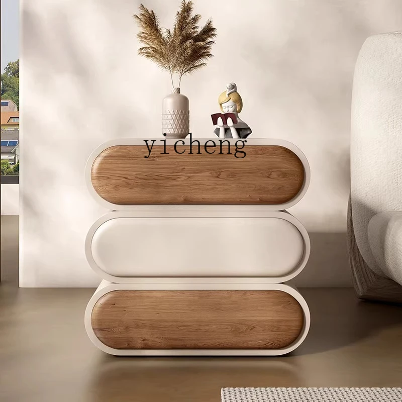 

YXY Bedside Table Bedroom Solid Wood Bedside Storage Cabinet New Model
