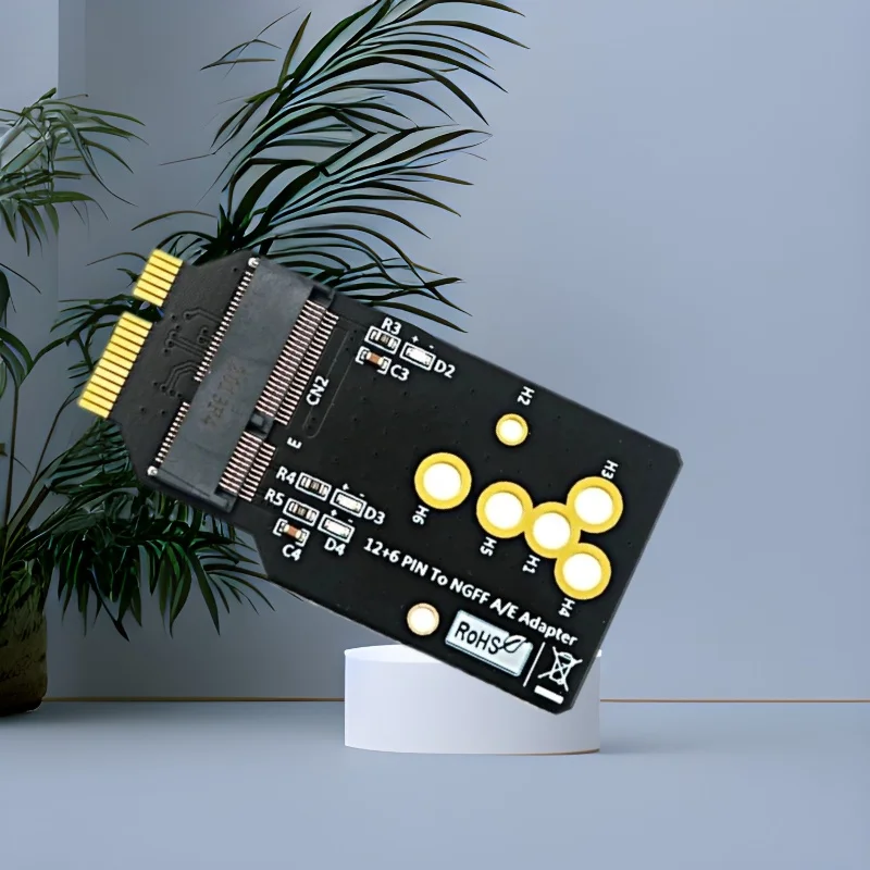 

12+6Pin to M.2 Key E Wireless Network Card Adapter Support 2230 AX200/201/210 M2 Module for Replace BCM94360CS2/BCM943224PCIEBT2