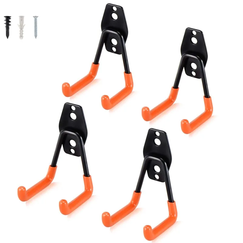 Heavy Duty Metal Bike Wall Mount Hook Garage Organizer Bicycle Hanger Stand Parking Holder Anti Slip Storage Tool Organizer