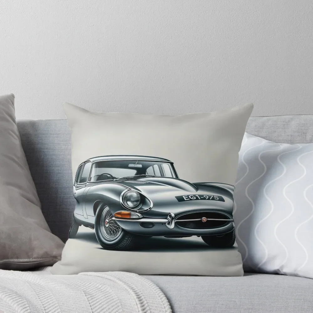 Jaguar E-Type (1961-1975) Throw Pillow Luxury Cushion Cover Decorative Pillow Covers For Sofa Marble Cushion Cover Pillow