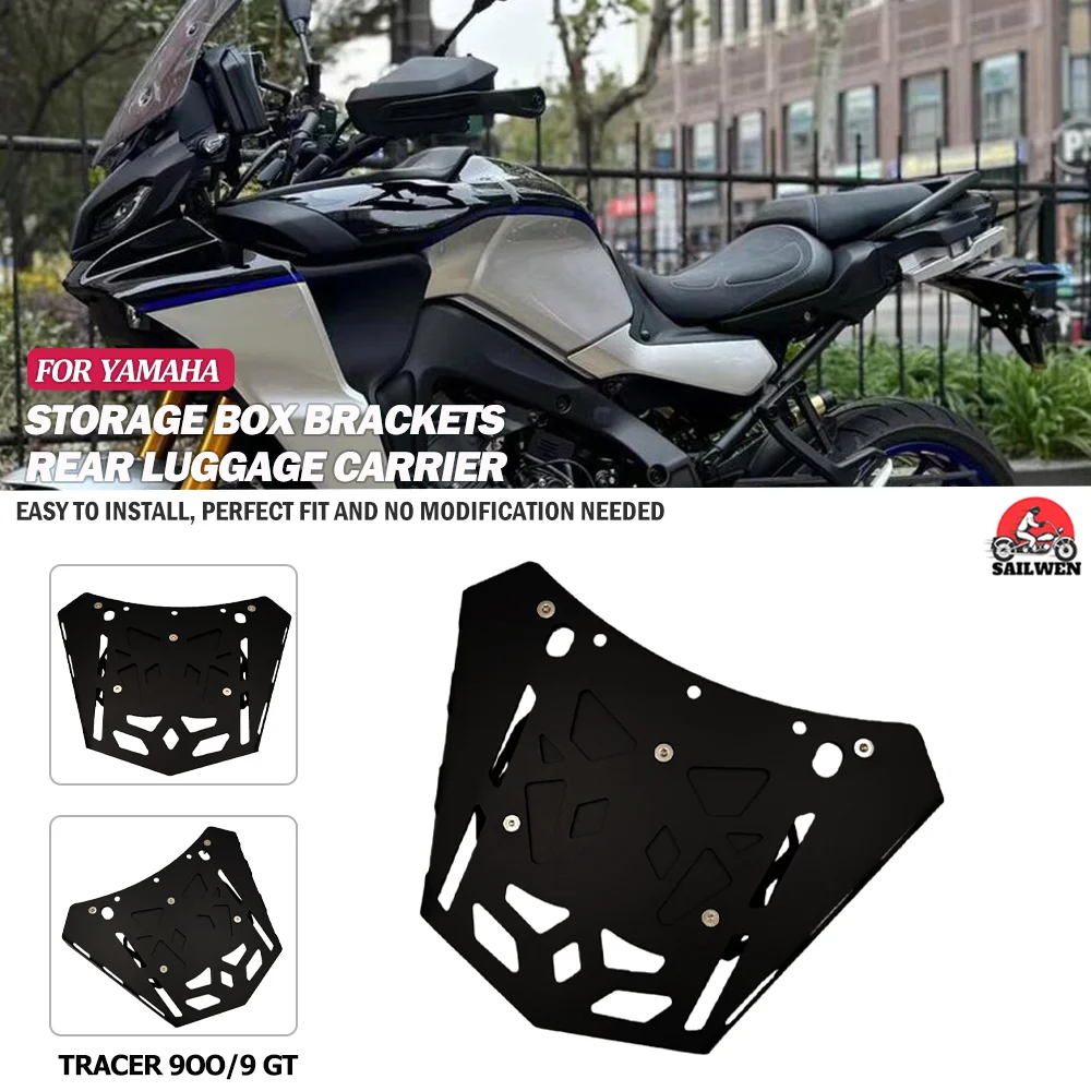 

For YAMAHA Tracer 9GT 9GT+ Motorcycle Storage Box Shelf Bracket Tail Cargo Support Tracer 900/GT 9/GT+ Rear Luggage Carrier Rack