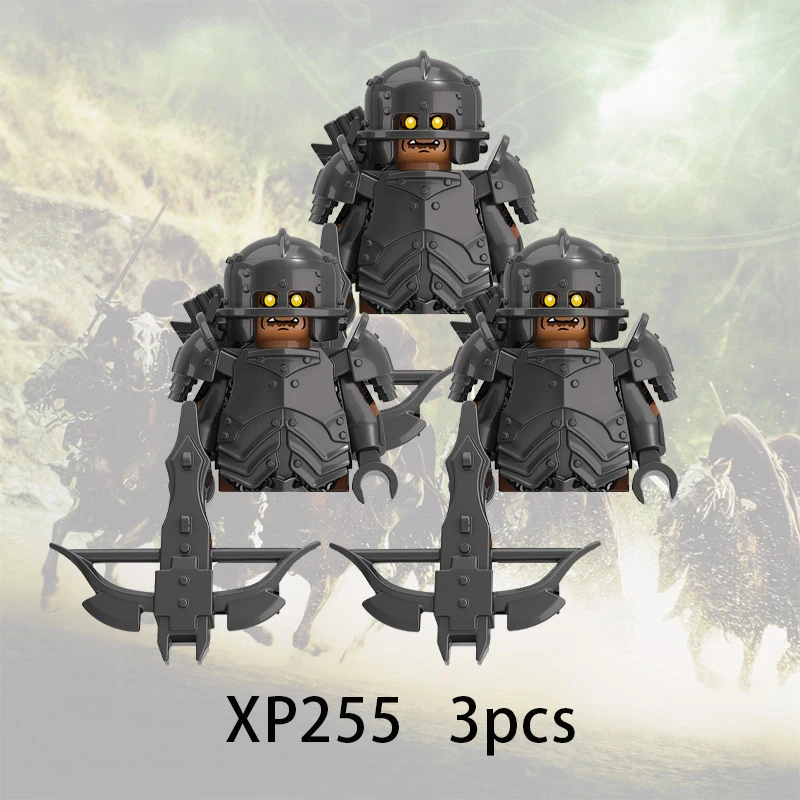 3 stücke Herr Ringe Elfen Orcs Armee Zwerg Rohan Mini Action Spielzeug Figuren Bausteine Montage Spielzeug für Kinder Geburtstag geschenk