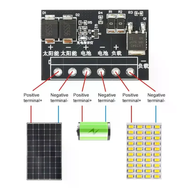 Module de commande pour lampadaire solaire DC 6-45V, carte de commande de driver de lumière solaire entièrement automatique pour LED, module DIY