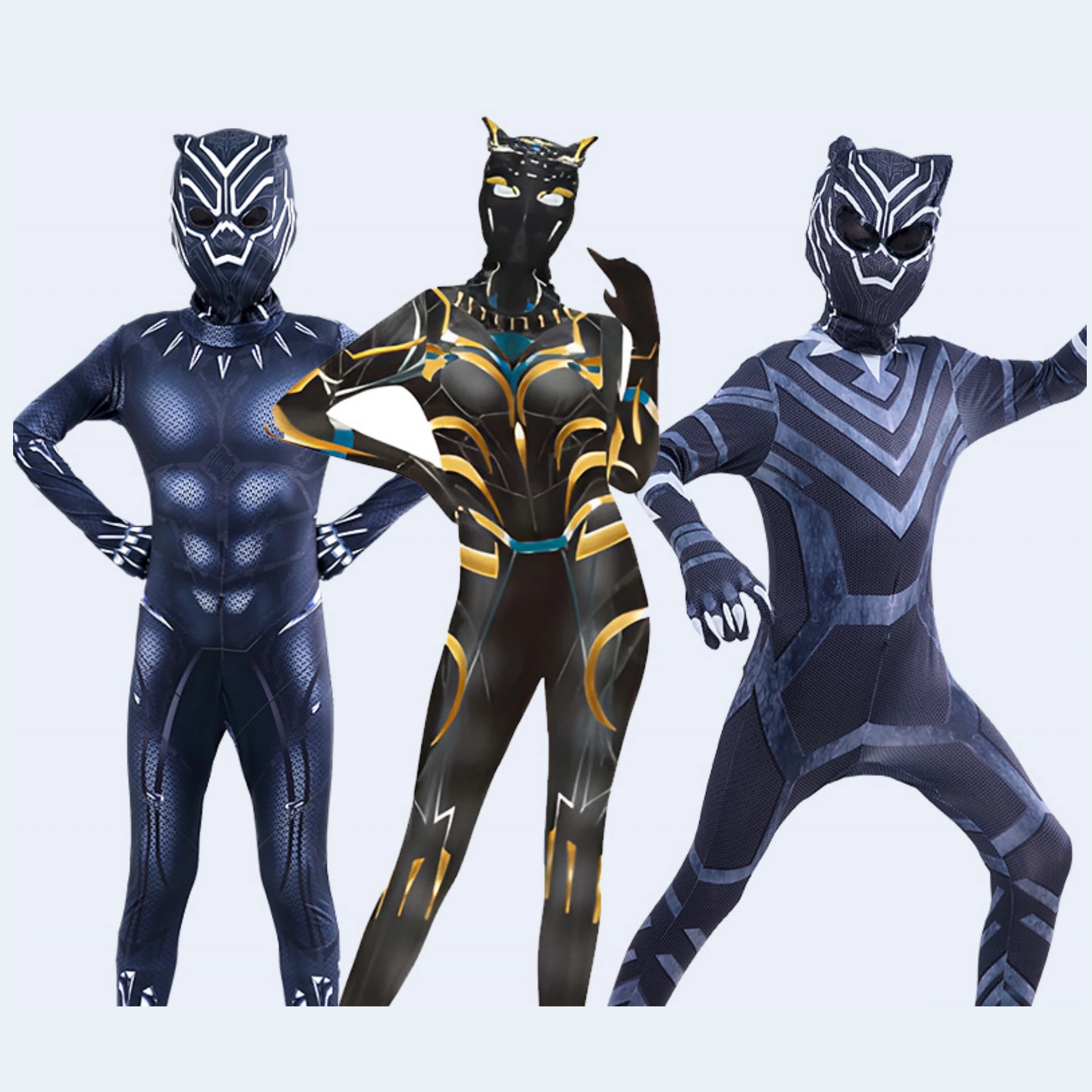 

Специальное предложение ограниченного размера, чтобы подарить накидку, косплэш-пантера, облегающая одежда, комплект для детей и взрослых, костюм для вечеринки