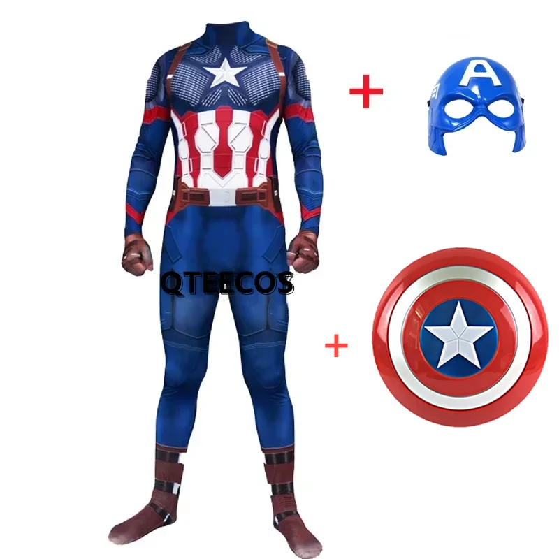 Capitán América Cosplay mono vengadores superhéroe escudo disfraz Halloween carnaval fiesta máscara trajes para adultos