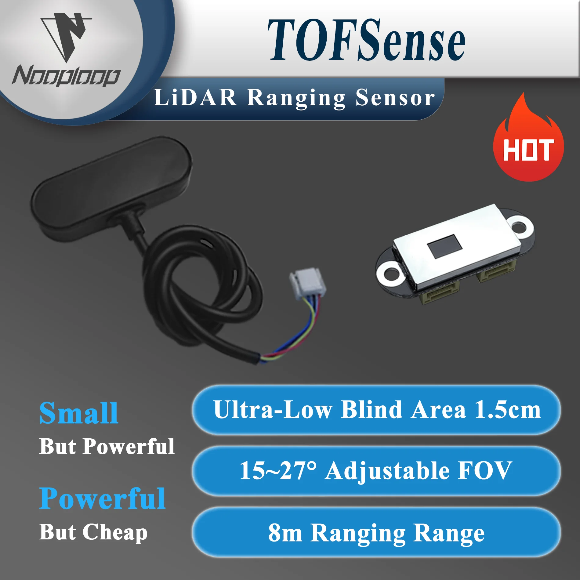 TOFSense مستشعر المدى بالليزر وحدة رادار لتجنب العوائق UART/CAN المنفذ التسلسلي Nooploop