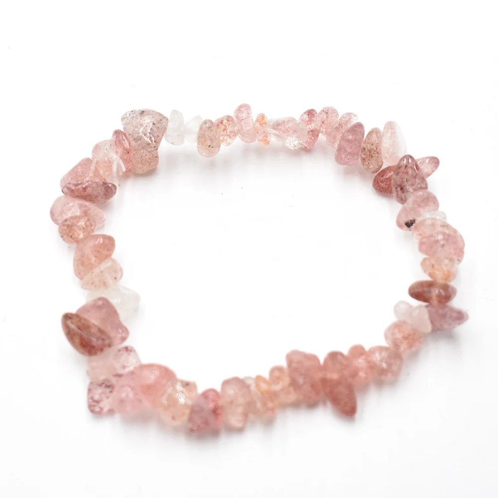 Großhandel 12 Stück/Set Naturstein-Chips Achat-Armband Amethyst-Kristall-Granulat Stretch-Armbänder Reiki-Heilgeschenke 19cm – Detail 17