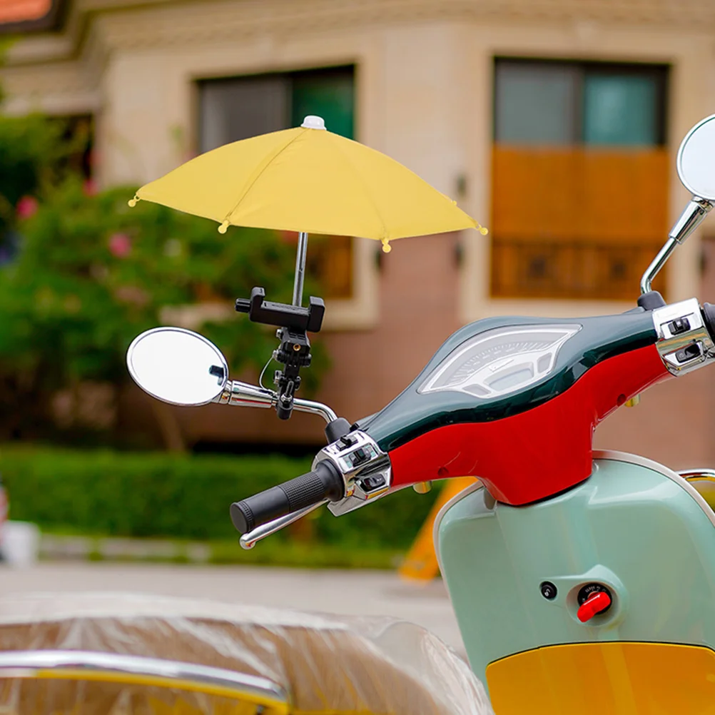 

2 Pcs Small Umbrella s Mini for Phone Umbrellas Sun Shade Sunshade Waterproof