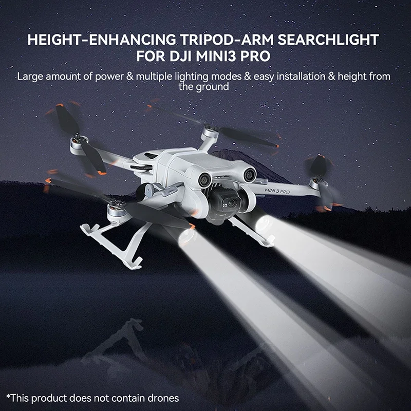 Landing gear Lipo lithium battery flashlight searchlight night light for dji mini 3 pro drone Accessories