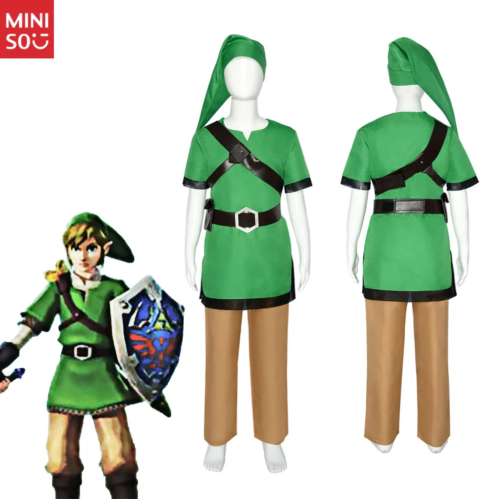 Miniso Zelda Skyward Sword Cosplay، مجموعة تونيك نفس لعبة الارتباط