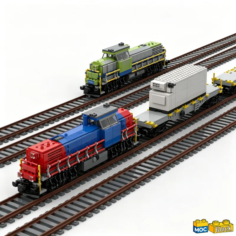 478PCS Customize Diesel Locomotive Am843 Sbb Cargo Train Model Customize Building Blocks Educational Assembly Toy For Collectors