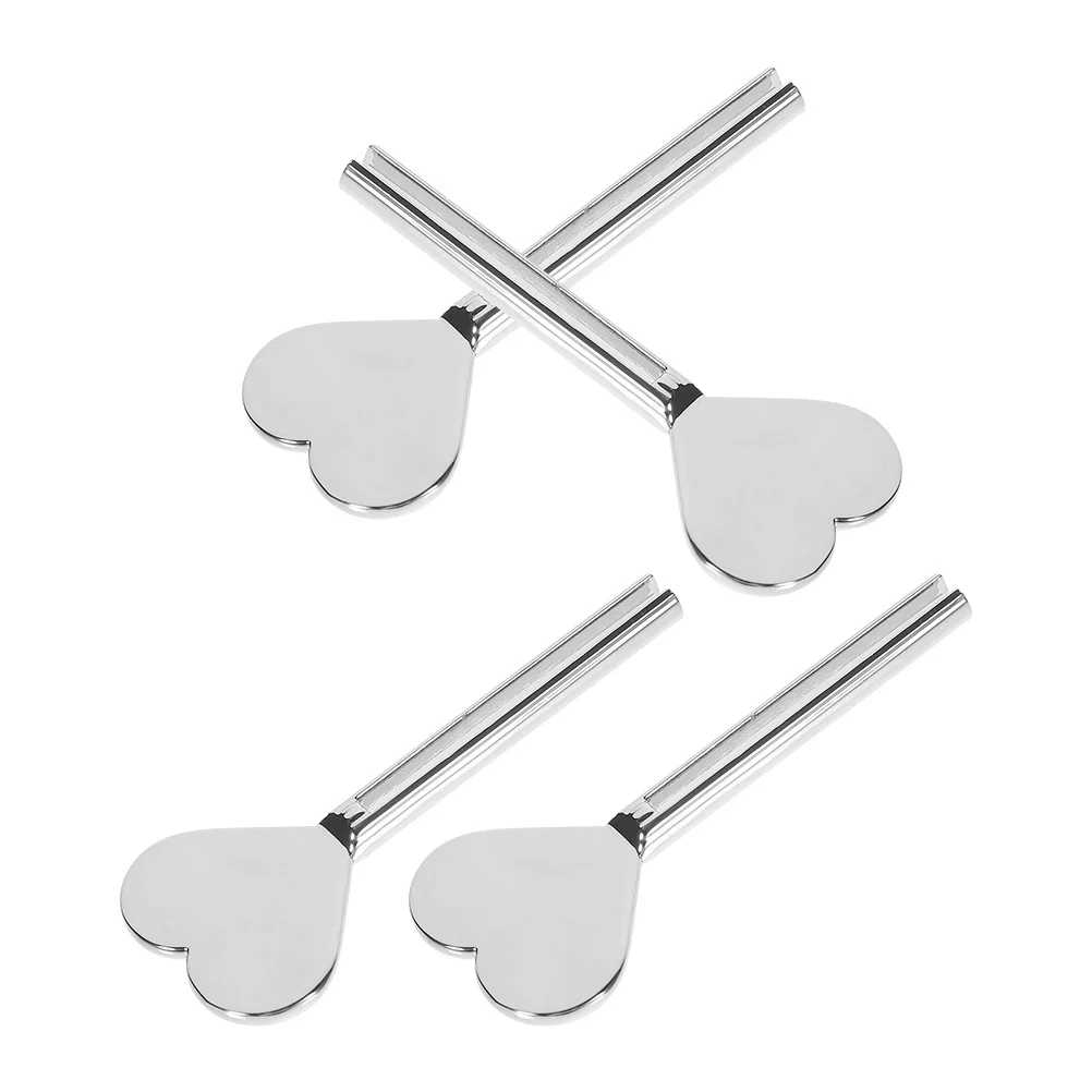 Exprimidores de pasta de dientes, herramienta exprimidora de tubo de Metal de aleación de Zinc para baño, tubo dispensador compacto en forma de corazón para uso doméstico, 4 Uds.