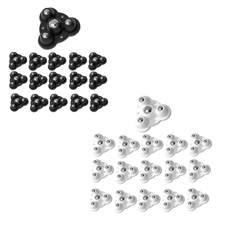 16Pcs Self Adhesive Type Mute Ball Universal Wheel 4 Beads Furniture Casters Wheels 300Kg Stainless Steel Wheel Easy To Use