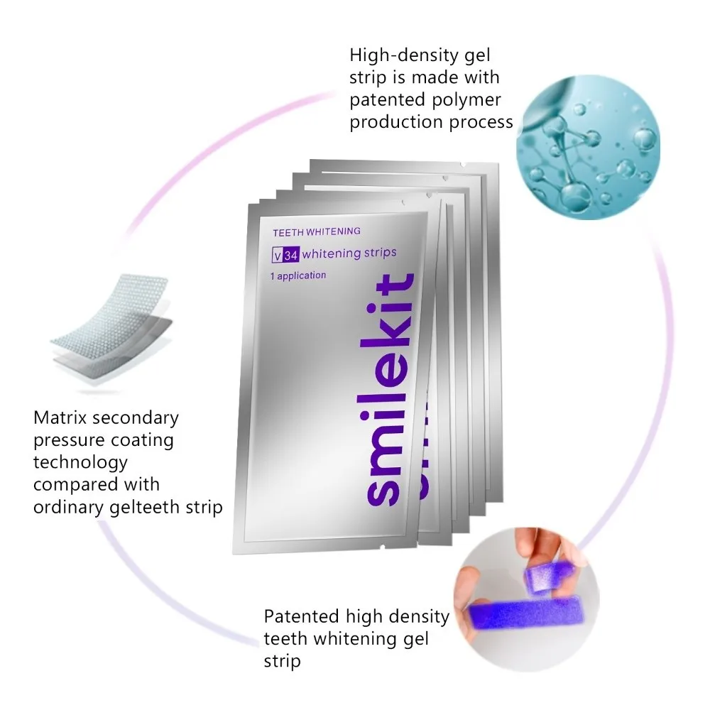 

7/14pcs New Professional Teeth Whitening Strip Reduced Sensitivity Effective 3D Whitener Strip Tooth Bleaching Strip Dental kit