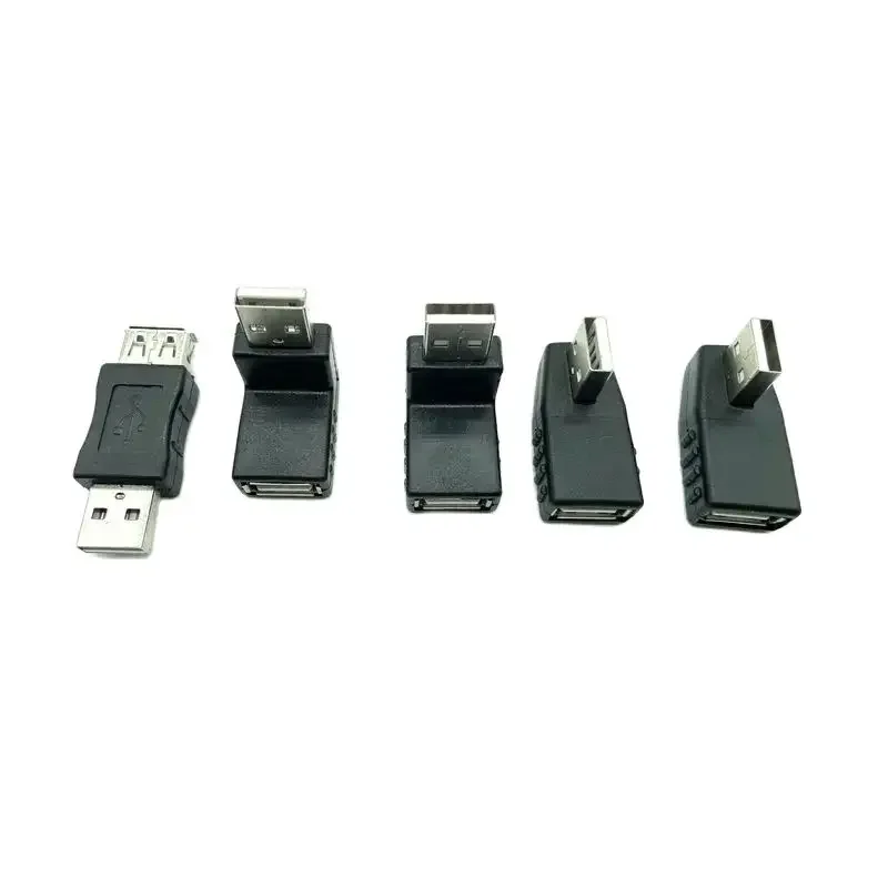 90 Degree Left /Right /Up/Down Angled Bending USB 2.0 A Male to Female Adapter Extension Connector for Computer Notebook