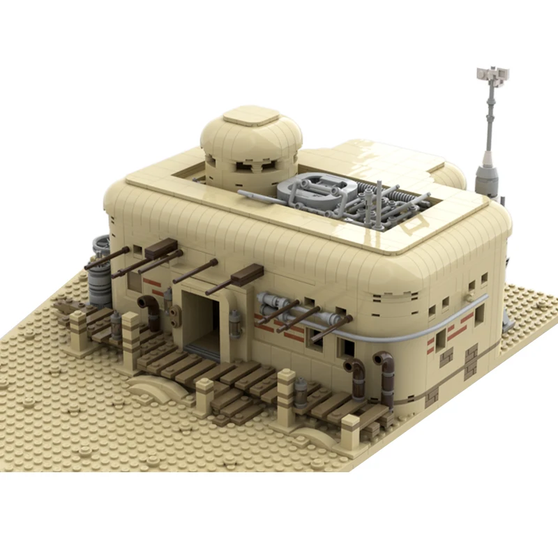 MOC-62283 Famous Movie Scene City Cantina Modular Desert Architecture Building Blocks Assembly Model DIY Kid's Brick Toys Gifts