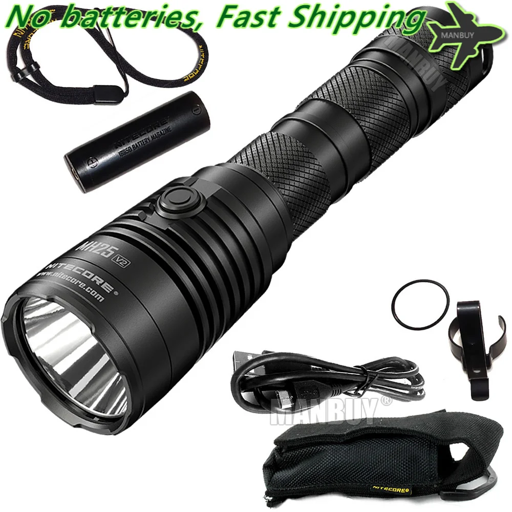 

Original NITECORE MH25-V2 Without 21700 Battery Outdoor Camping Hunting Torch TYPE-C Rechargeable Waterproof Tactical Flashlight