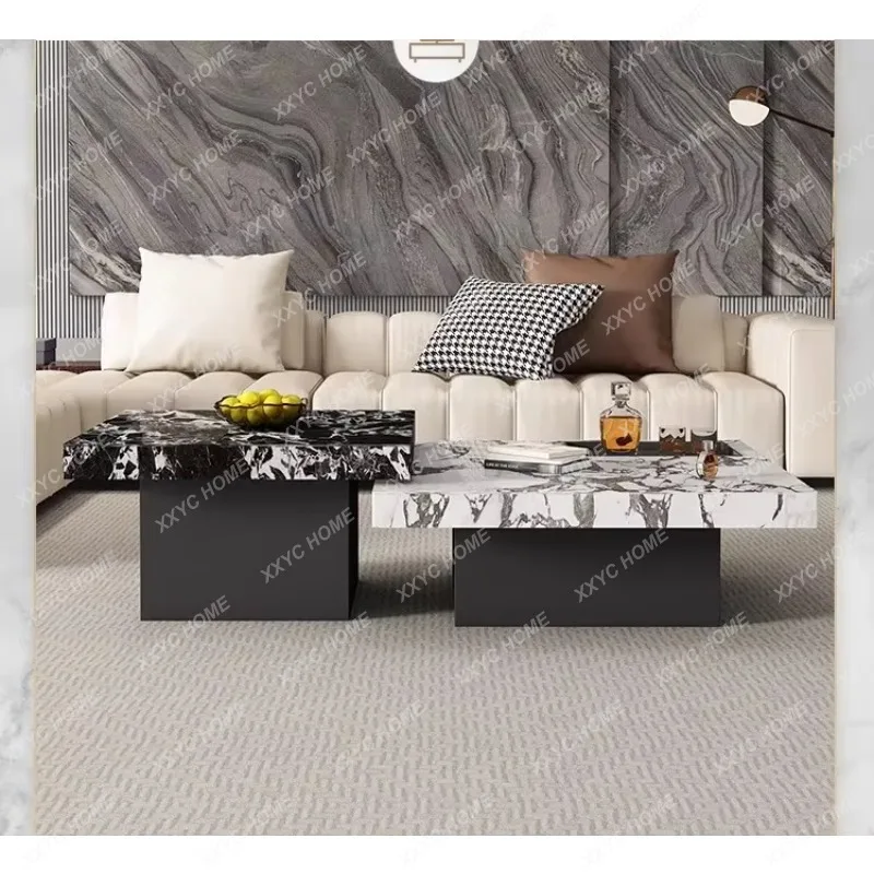 

YDZLuxury Rock Slab Coffee Tables Minimalist Living Room Tea Table Creative Villa Center Home Furniture