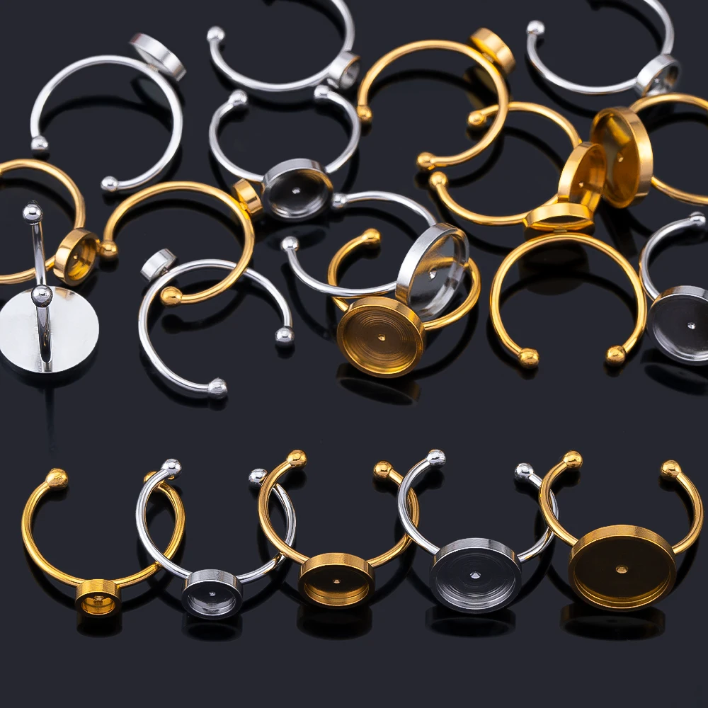 10 個調節可能なオープンフィンガーリング設定ステンレス鋼 - Ring Set Adjustable のレビューと価格