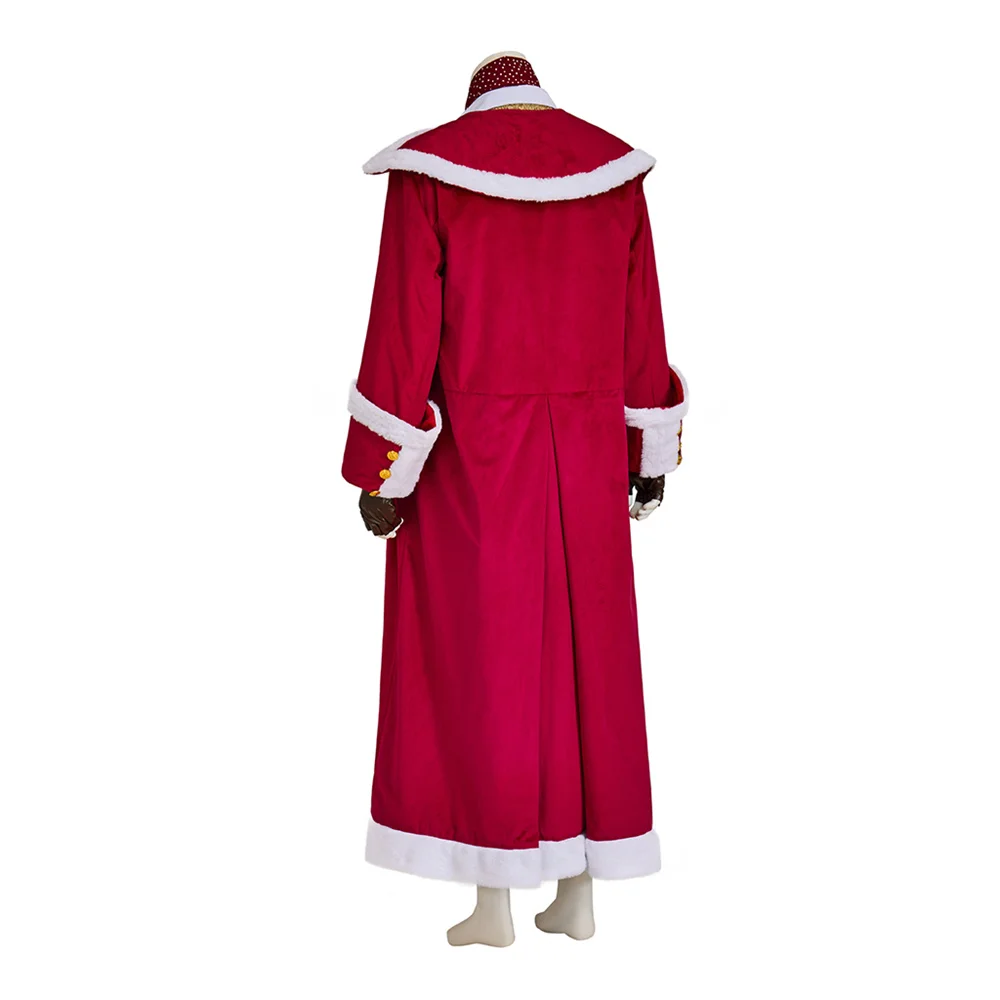 Medieval Christmas Santa Claus Cosplay Costume Red Jacket Suit Full Set Stage Performance Outfit