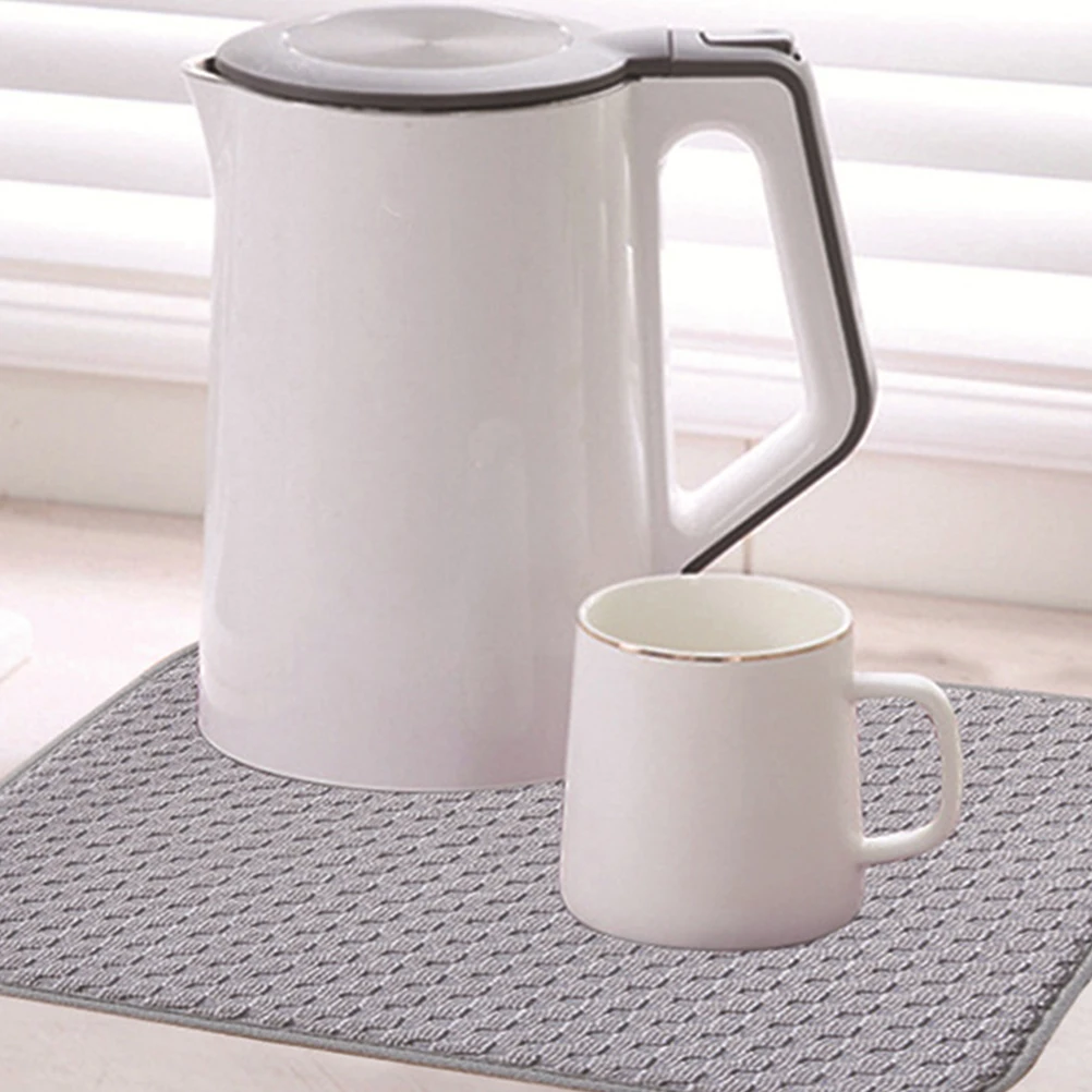 

2pcs Kitchen Tableware Mats Fiber Drain Drying Fast Water Absorbent Heat Insulation Practical Beautiful