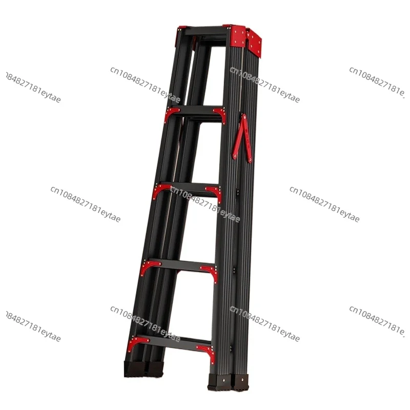 Titanium Magnesium Alloy Folding Herringbone Ladder Thickened Double Sided Household Engineering Climbing Stair