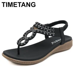 Rhinestones Flat Summer Women Sandals Woman Summer Bohemian Casual Retro Sandal Womans Shoes Women's Ladies Footwear Womens