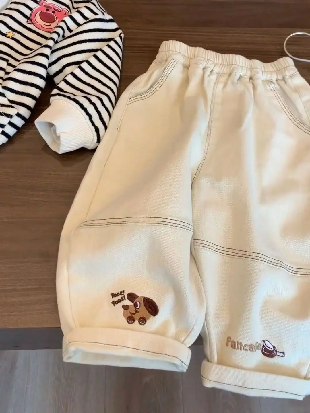 

Удобные вышитые свободные брюки для девочек, повседневные модные корейские брюки в корейском стиле, весенняя новинка, с высокой талией, прямого кроя