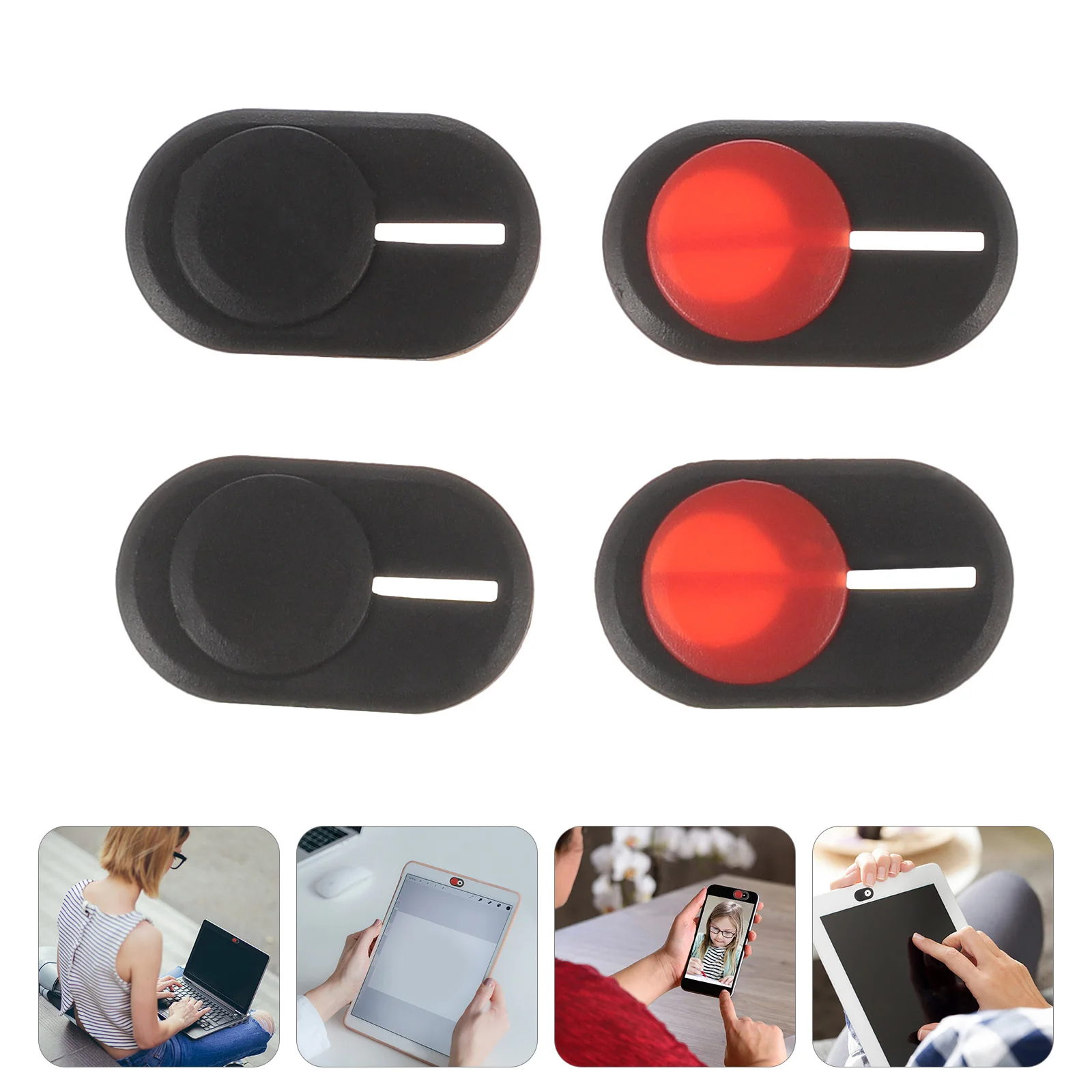 

4Pcs Webcam Privacy Cover for Phone Tablet Laptop Camera Protector Sticker Compact Design Easy Storage Protects Your Security
