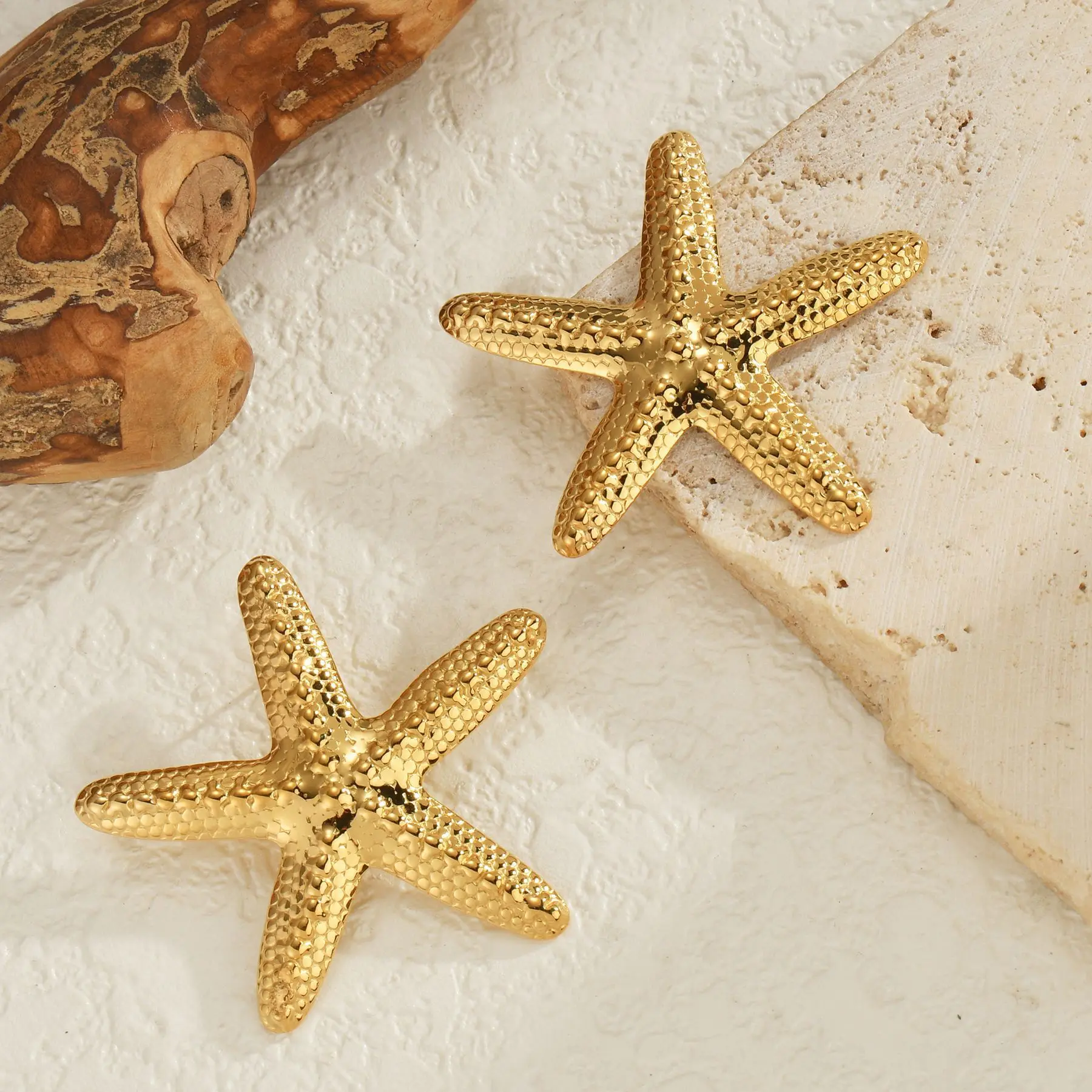 Summer Sea Beach Style Starfish Ear Pendants Gold-plated Stainless Steel Earrings 2024New Fashion Hot Sellers Jewelry Women Gift