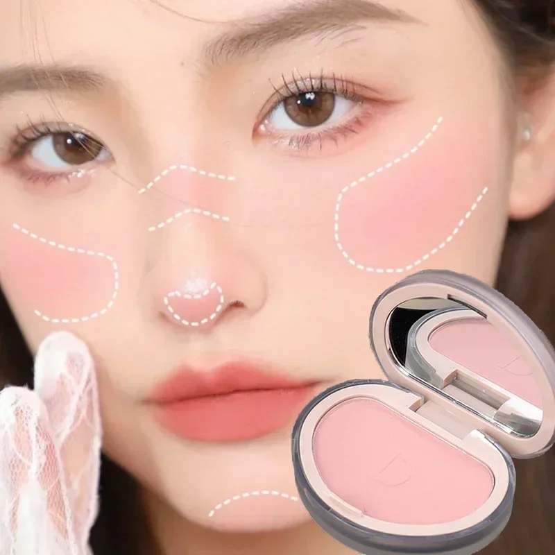 Natural Peach Matte Blush Palette Brightening Face Rouge Mineral Powder Waterproof Long Lasting Facial Blusher 7 Colors Cosmetic