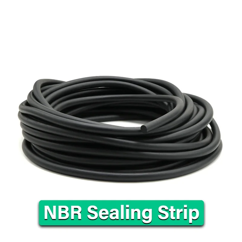 

2/5/10m NBR Sealing Strip Dia 1 2 2.5 3 4 5 6 7 8 9 10mm Black Solid Oil Resistance Round Nitrile Rubbe Strips Door Seal