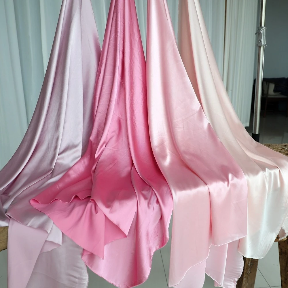 Pearlescent Drape Fabric Glossy Silky Satin for DIY Wedding Tablecloth Event Backdrop Decor