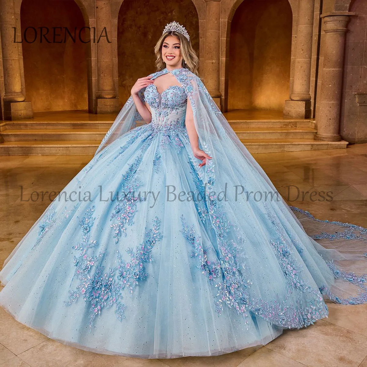 Robe de Quinceanera mexicaine, appliques de tulle de fleurs 3D, robe de Rhformelle, robe éducative, Sweet 16, 15, 2024