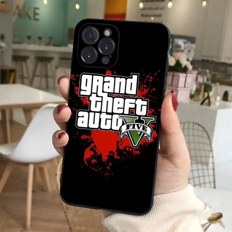 Rockstar Gta 5 Grand Phone Case Silicone Soft for iphone 14 13 12 11 Pro Mini XS MAX 8 7 6 Plus X XS XR Cover