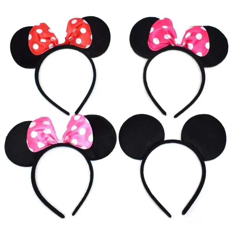 Trendy Dot Bow Mouse Ears Headband Spring Summer Hairband For Girl Children Festival Hair Accessories Girls Mouse Year Headwear
