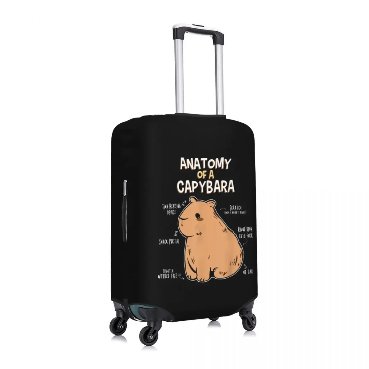 Custom Anatomy Of A Capybara Luggage Cover Elastic Travel Suitcase Protective Covers Suit For 18-32 inch