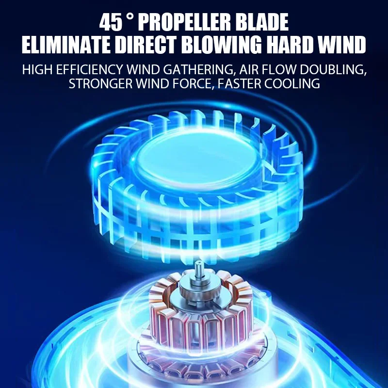 معلقة الرقبة مروحة شاشة ديجيتال الطاقة Ventilador الخالية من الشفرة حول الرقبة مروحة المحمولة مبرد الهواء الصغير USB مراوح كهربائية قابلة للشحن
