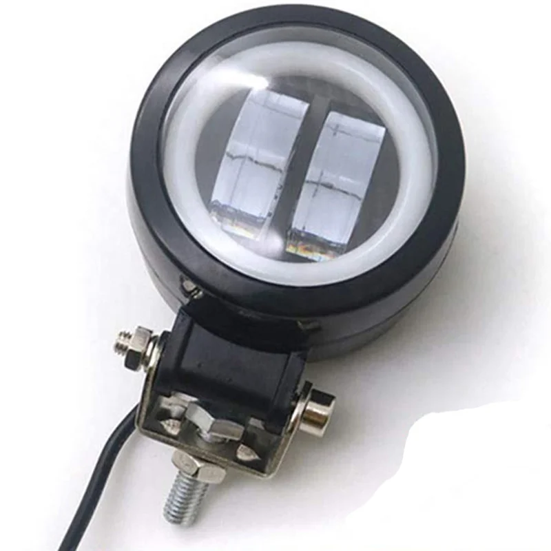 Motorcycle LED  for Honda Suzuki Kawasaki Custom Spot Fog Lights with Angel Eye Light